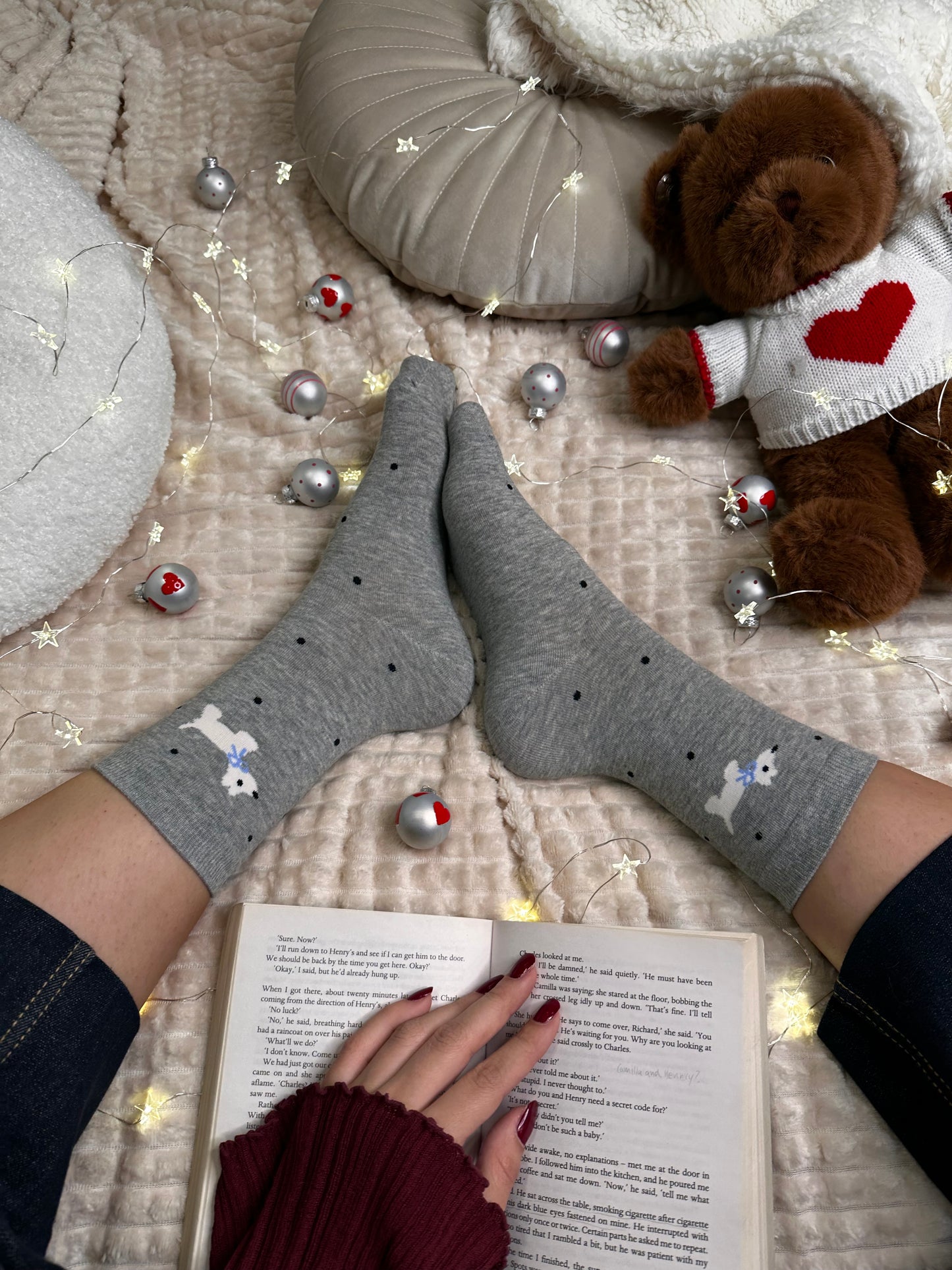 Paket 3 parov nogavičk s kužkom in vzorčki🐕