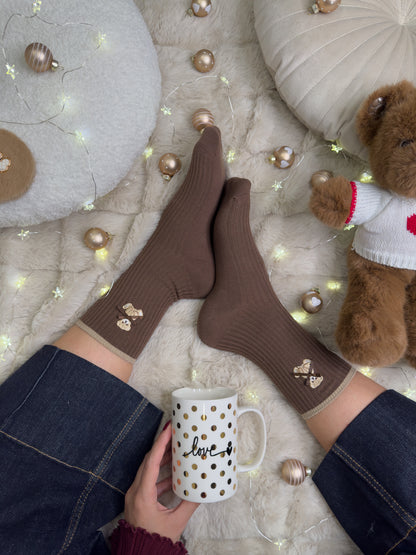 Paket 5 parov nogavic z medvedkom in mašnico 🐻/🎀