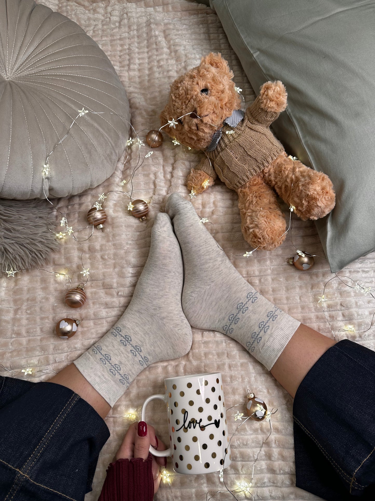 Paket 5 parov nogavičk z zimskimi vzorci❄️