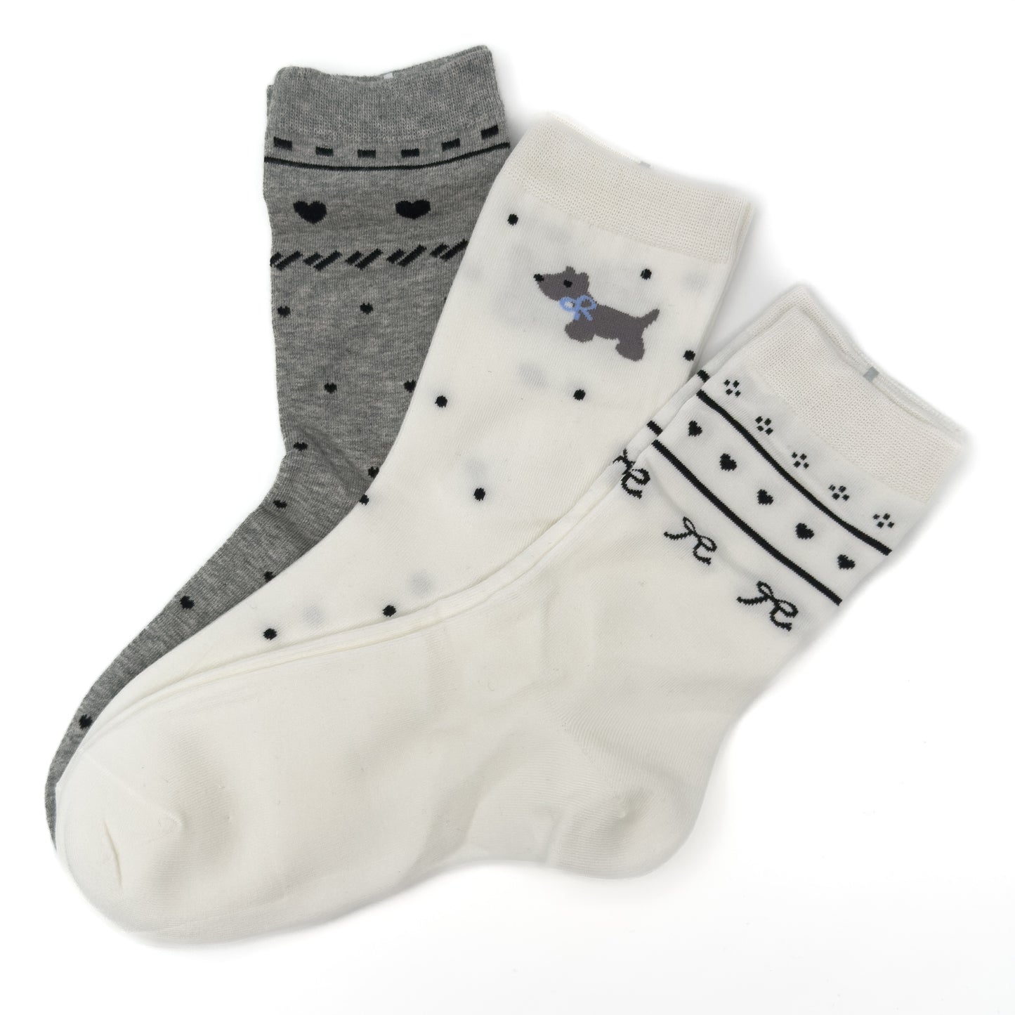 Paket 3 parov nogavičk s kužkom in vzorčki🐕