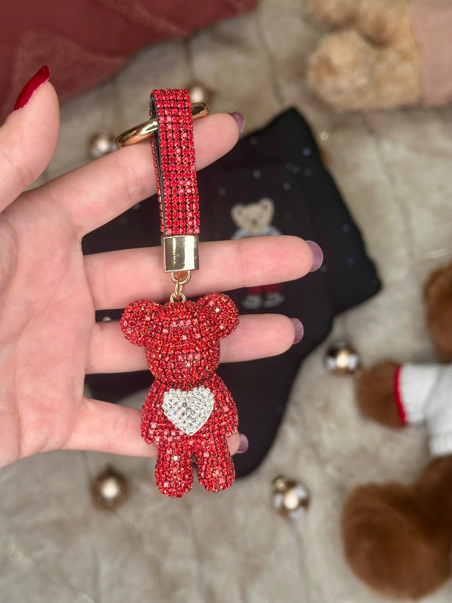 🎁 Darilni set - šal, nogavičke z medvedkom in obesek medo