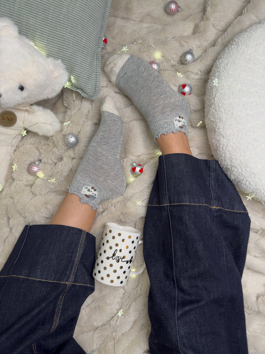 Paket 5 parov nogavičk z mucko😻