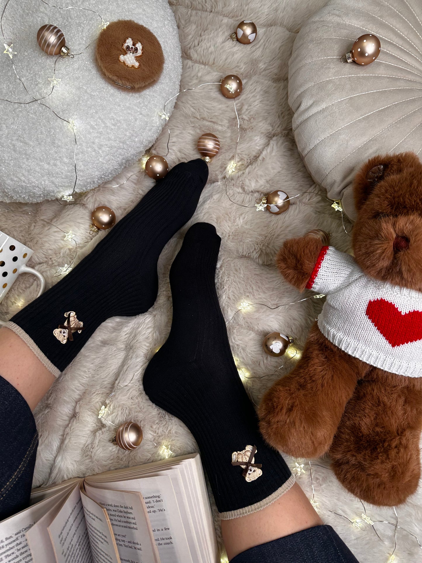 Paket 5 parov nogavic z medvedkom in mašnico 🐻/🎀