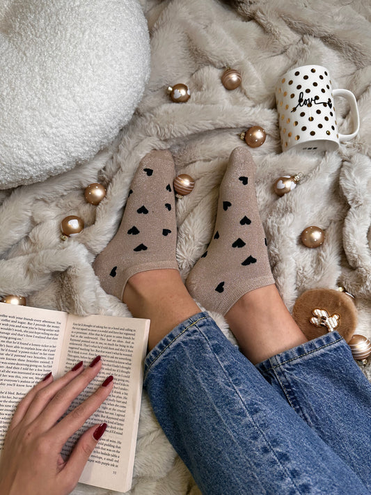 Paket 6 nizkih nogavičk srce/črtice/pikice❤️