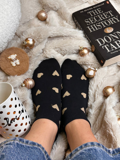 Paket 6 nizkih nogavičk srce/črtice/pikice❤️