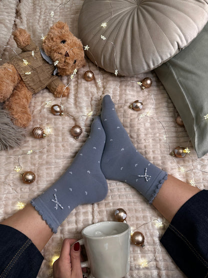 Paket 5 parov nogavičk z zimskimi vzorci❄️