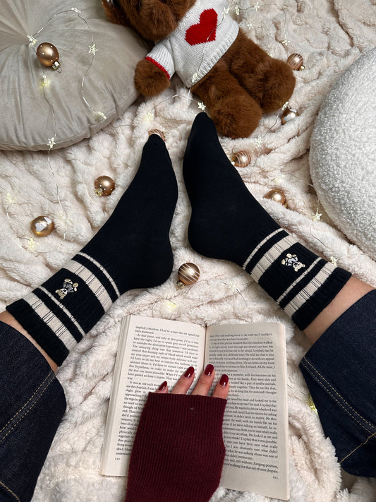 Par volnenih termo nogavičk z medvedkom🧸