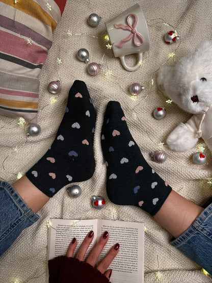 Paket 2 parov nizkih termo nogavičk z srčkom 💝