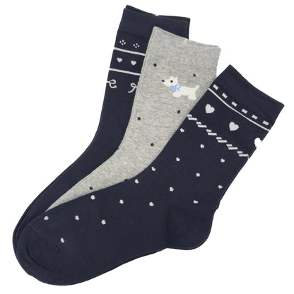 Paket 3 parov nogavičk s kužkom in vzorčki🐕