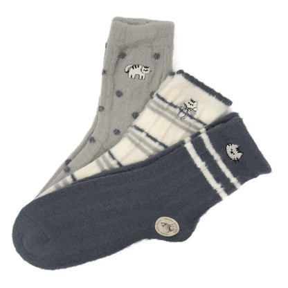 Paket 3 parov volnenih nogavičk z mucko 😻