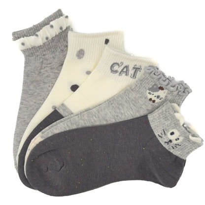 Paket 5 parov nogavičk z mucko😻