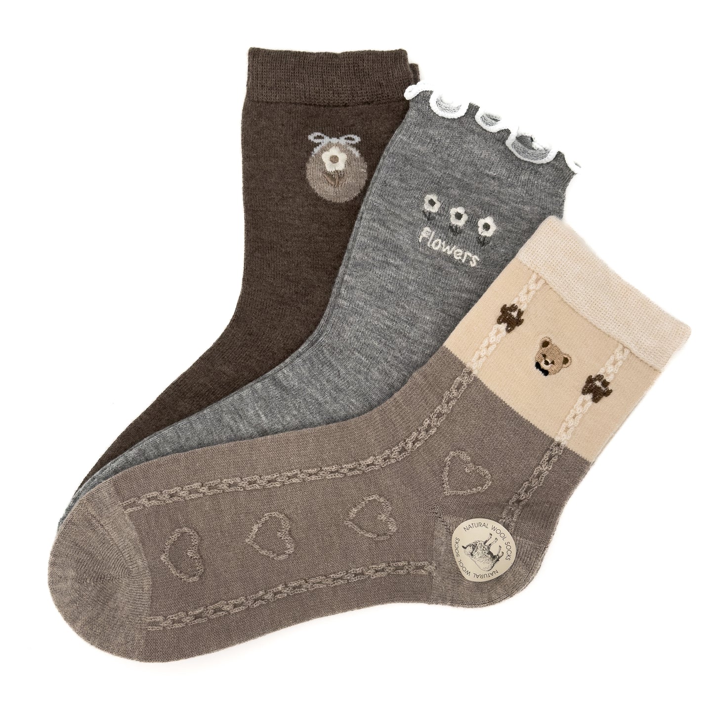 Paket 3 parov cozy naravnih volnenih nogavičk 🌸