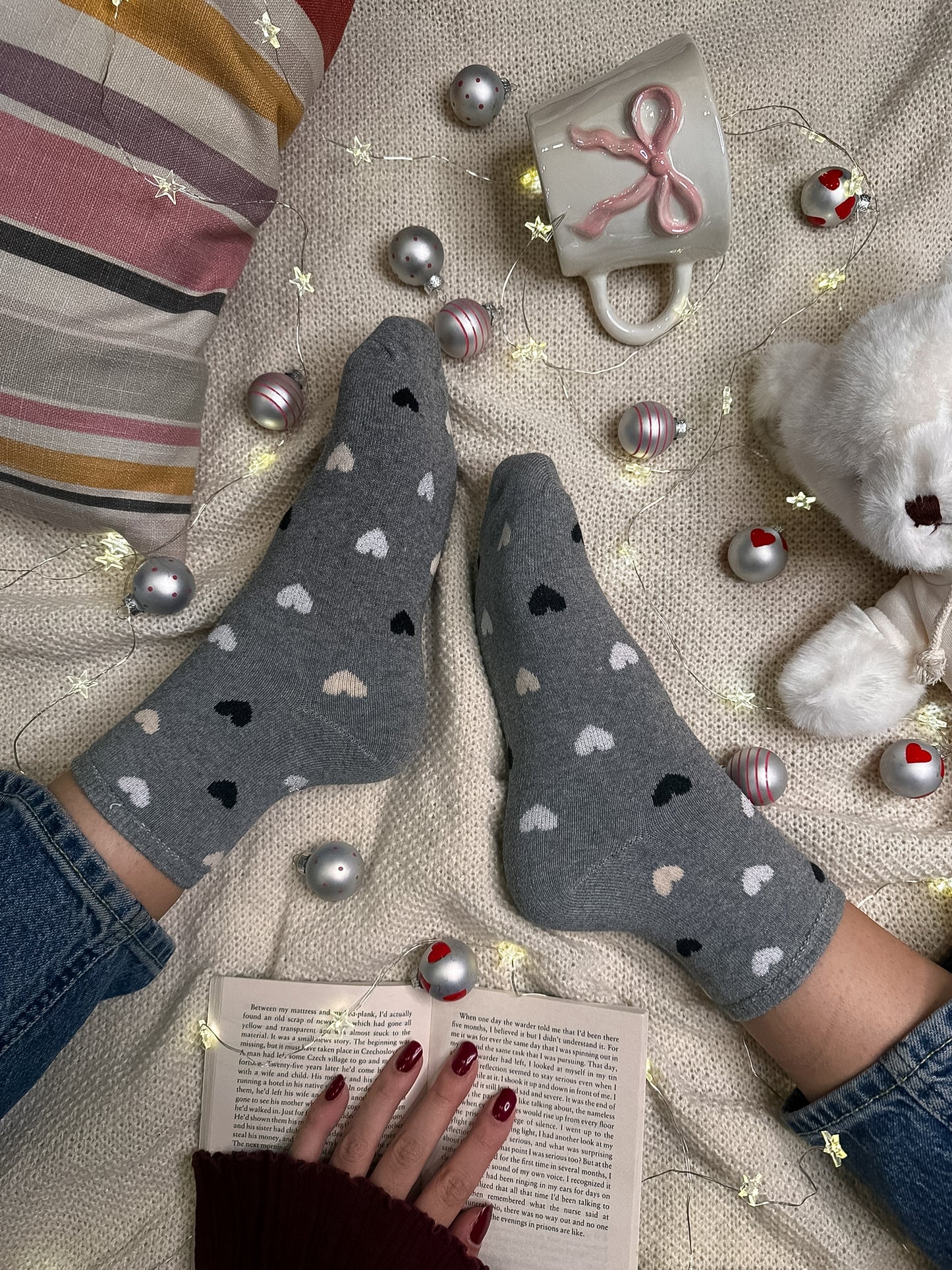 Paket 3 parov termo nogavičk z srčkom 💝