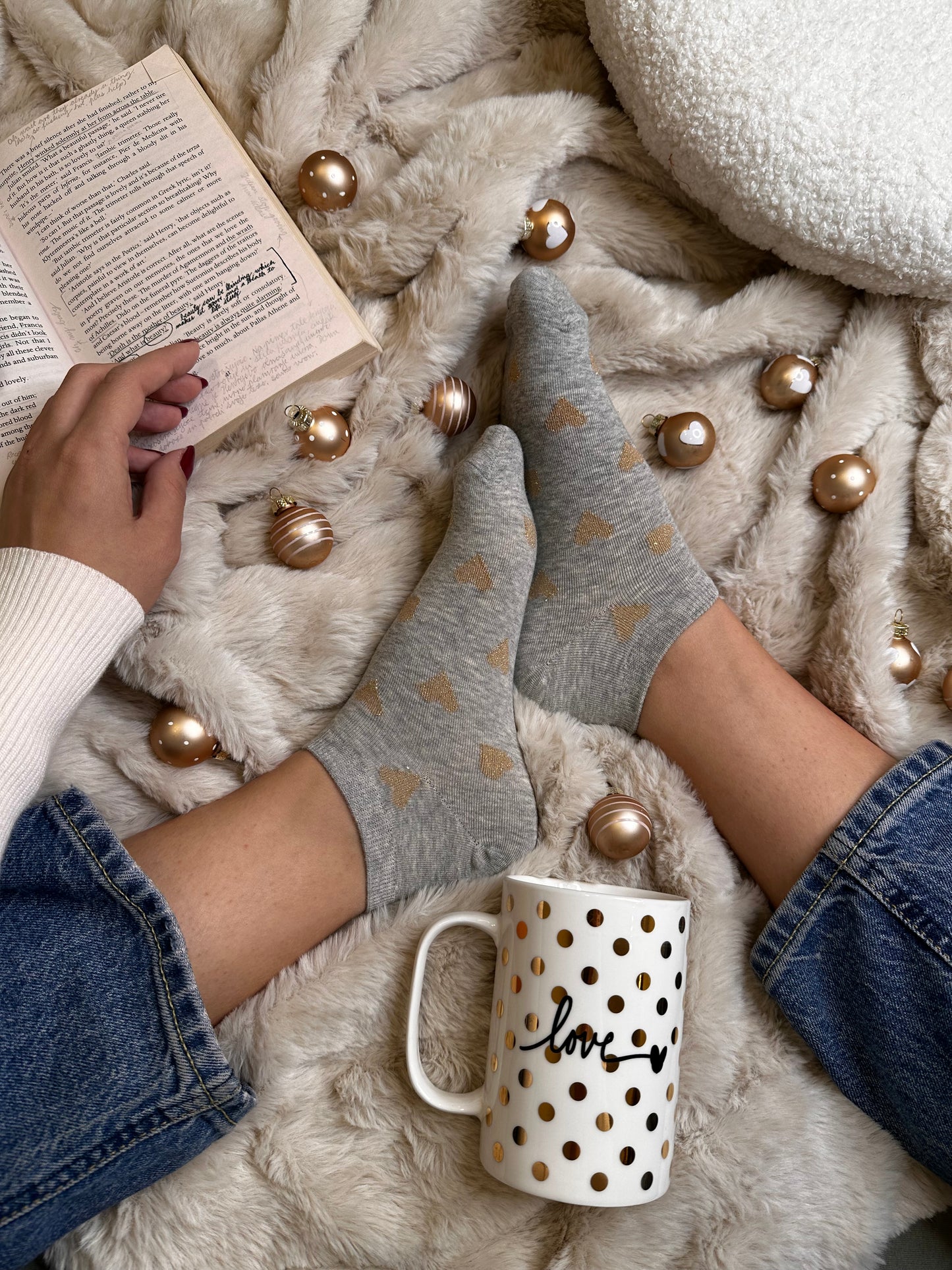 Paket 6 nizkih nogavičk srce/črtice/pikice❤️