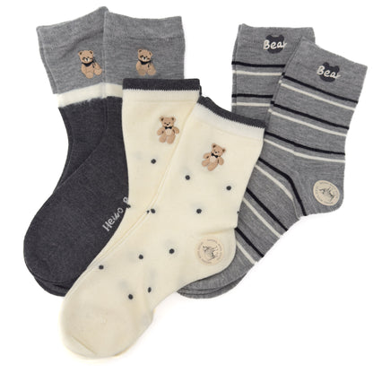 Paket 6 parov cozy naravnih volnenih nogavičk z vzorci🧸