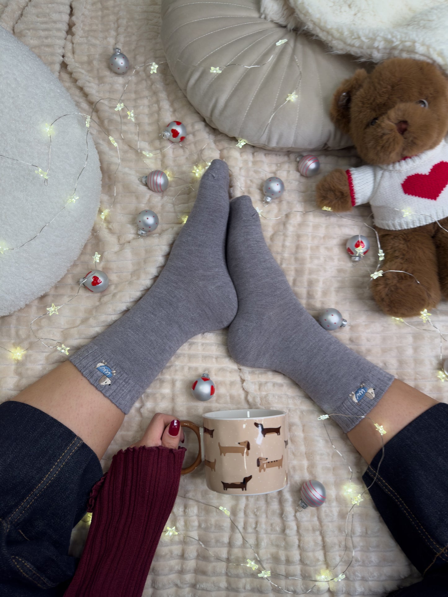 Paket 3 parov volnenih nogavičk s kužkom🐕