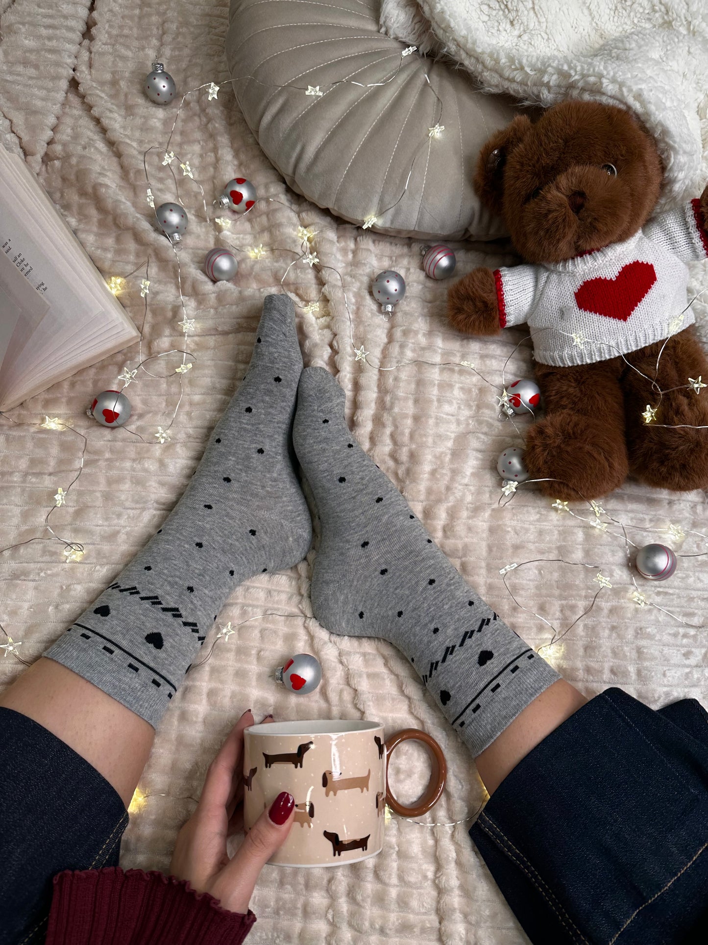 Paket 3 parov nogavičk s kužkom in vzorčki🐕