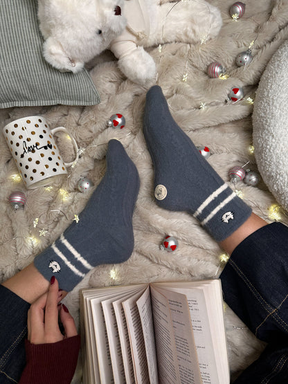 Paket 3 parov volnenih nogavičk z mucko 😻