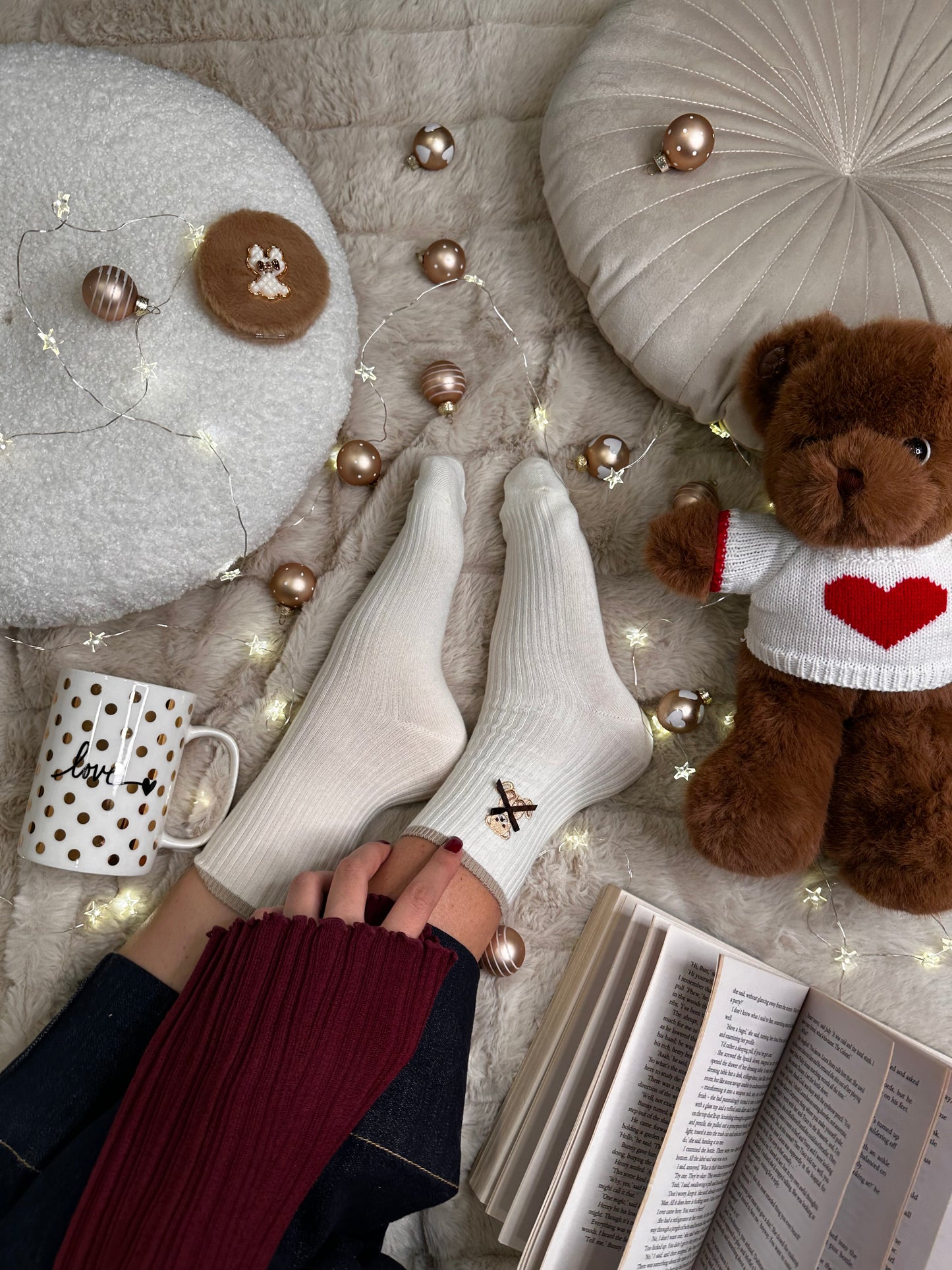 Paket 5 parov nogavic z medvedkom in mašnico 🐻/🎀