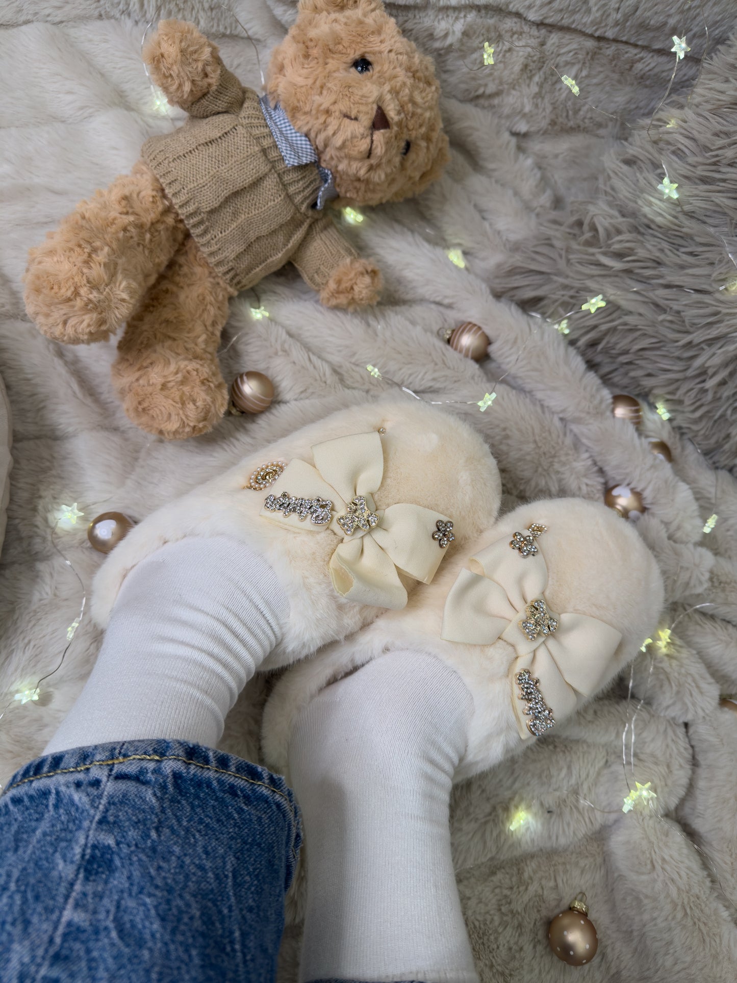 Copatki z mašnico in medvedkom🧸