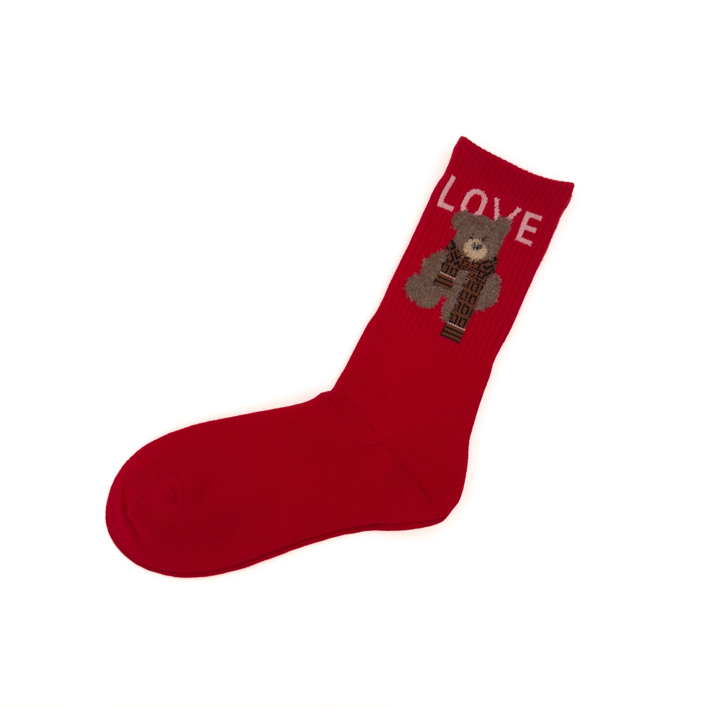 Par rdečih nogavičk z medvedkom LOVE 🤎