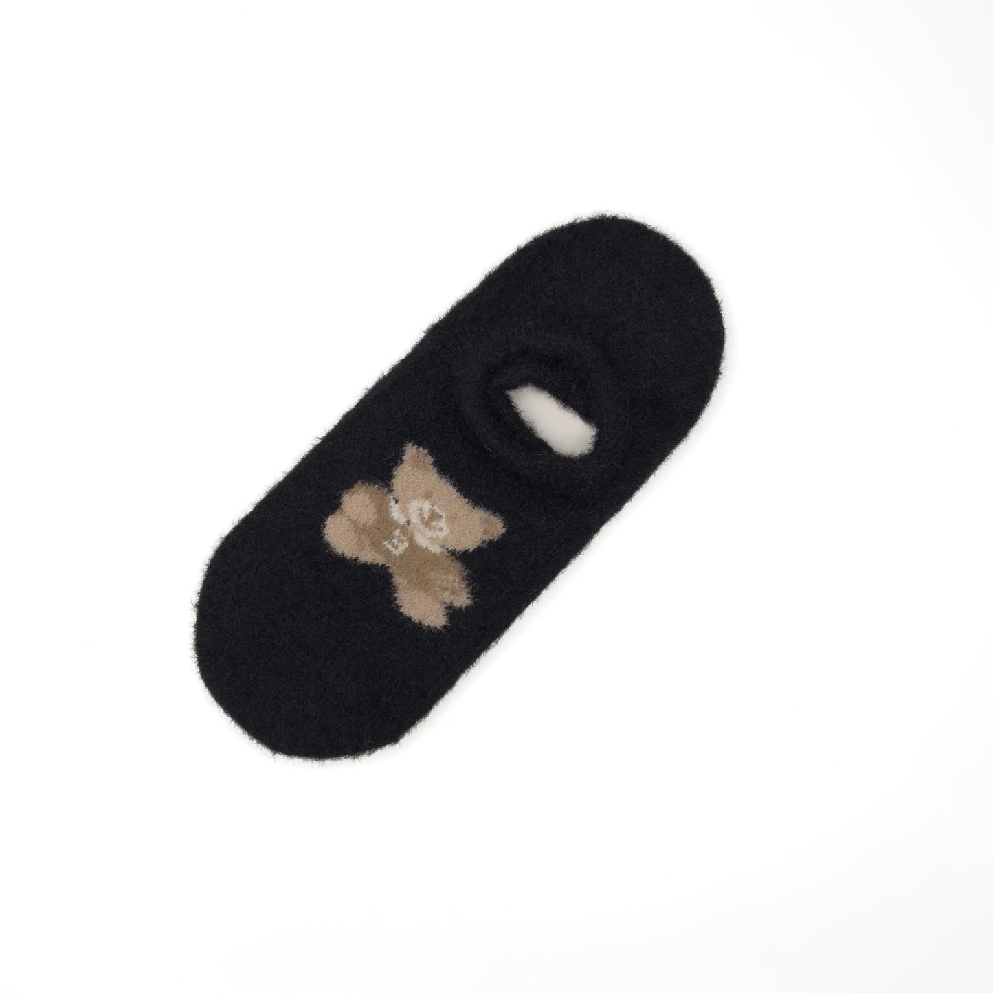 Par črnih nizkih nogavičk z medvedkom🧸