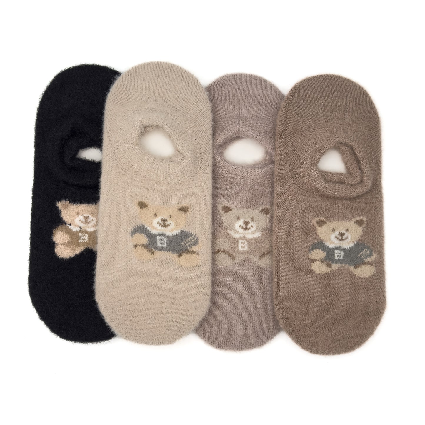 Paket 4 parov nizkih nogavičk z medvedkom🧸