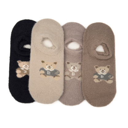 Paket 4 parov nizkih nogavičk z medvedkom🧸
