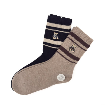 Paket 2 parov volnenih  termo nogavičk z medvedkom🧸