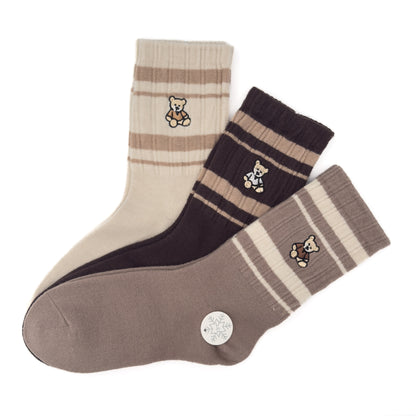 Paket 3 parov volnenih  termo nogavičk z medvedkom🧸