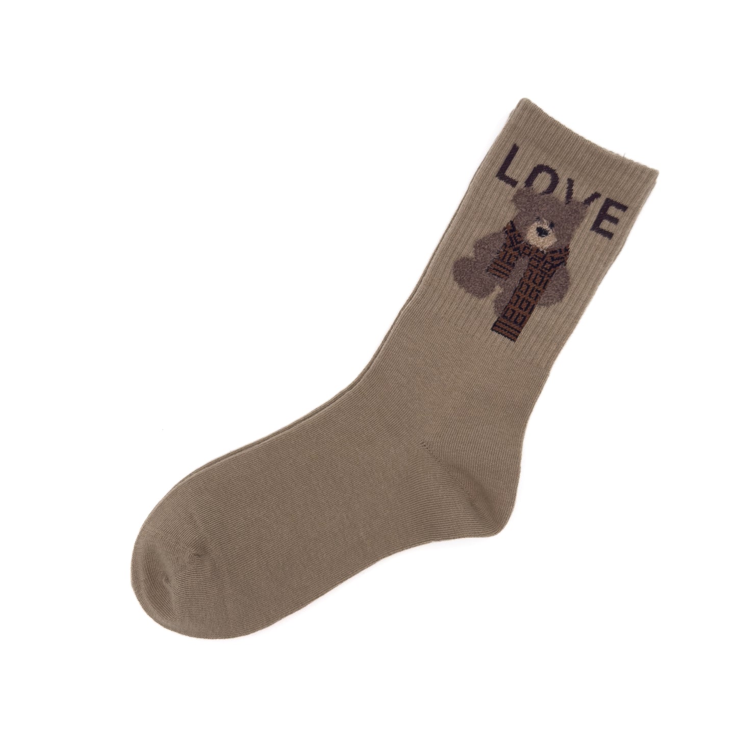 Par bež nogavičk z medvedkom LOVE 🤎